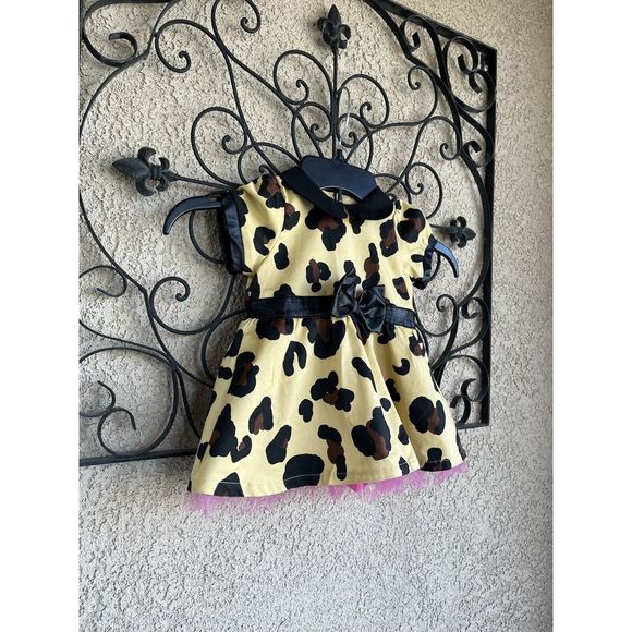 Harajuku X Target leopard print faux leather trim dress - size 12 M - multicolor - Picture 3 of 6
